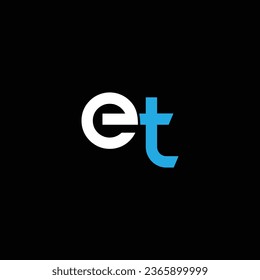 TE or ET abstract outstanding professional business awesome artistic branding company different colors illustration logo