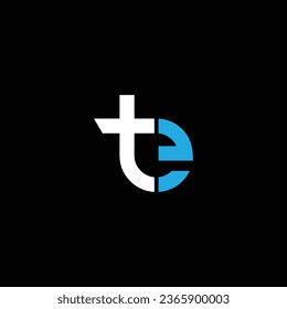 TE or ET abstract outstanding professional business awesome artistic branding company different colors illustration logo