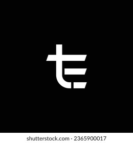 TE or ET abstract outstanding professional business awesome artistic branding company different colors illustration logo