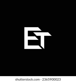 TE or ET abstract outstanding professional business awesome artistic branding company different colors illustration logo