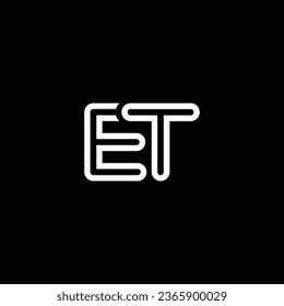 TE or ET abstract outstanding professional business awesome artistic branding company different colors illustration logo