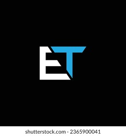 TE or ET abstract outstanding professional business awesome artistic branding company different colors illustration logo