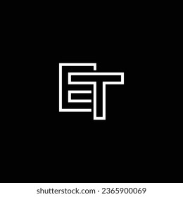 TE or ET abstract outstanding professional business awesome artistic branding company different colors illustration logo