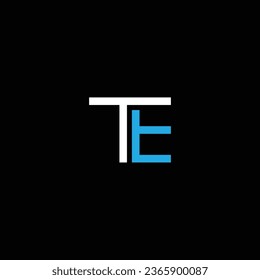 TE or ET abstract outstanding professional business awesome artistic branding company different colors illustration logo