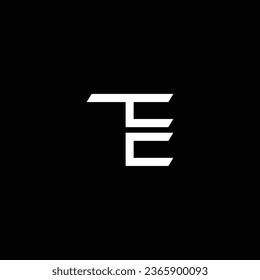 TE or ET abstract outstanding professional business awesome artistic branding company different colors illustration logo