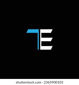 TE or ET abstract outstanding professional business awesome artistic branding company different colors illustration logo