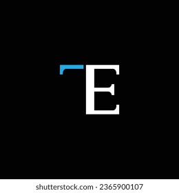 TE or ET abstract outstanding professional business awesome artistic branding company different colors illustration logo