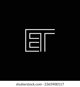 TE or ET abstract outstanding professional business awesome artistic branding company different colors illustration logo