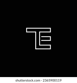 TE or ET abstract outstanding professional business awesome artistic branding company different colors illustration logo