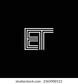 TE or ET abstract outstanding professional business awesome artistic branding company different colors illustration logo