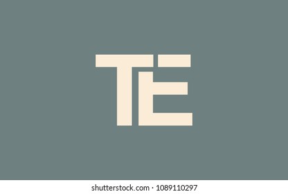 TE ET Letter Initial Logo Design Template