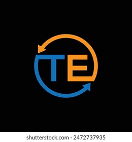 TE, ET Letter Initial Logo Design Template Vector