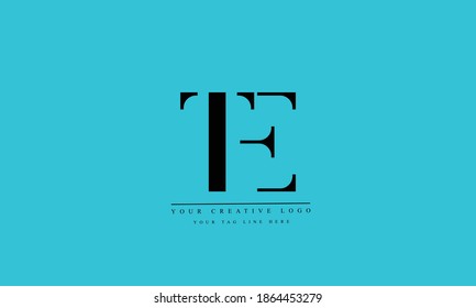 TE ET T E abstract vector logo monogram template