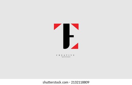 TE ET T E abstract vector logo monogram template