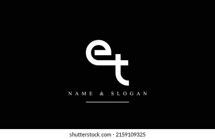 TE, ET, T, E abstract letters logo monogram