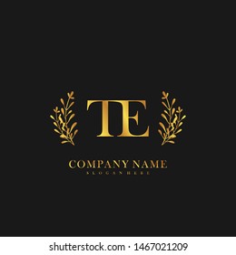 TE Initial beauty floral logo template