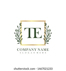 TE Initial beauty floral logo template
