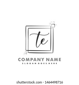 TE Initial beauty monogram logo vector
