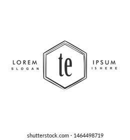 TE Initial beauty monogram logo vector