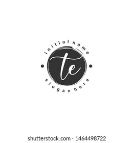 TE Initial beauty monogram logo vector