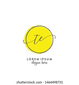 TE Initial beauty monogram logo vector