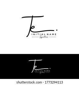 TE Initial letter handwriting and signature logo.