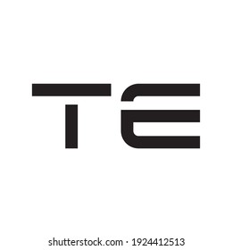te initial letters, vector logo