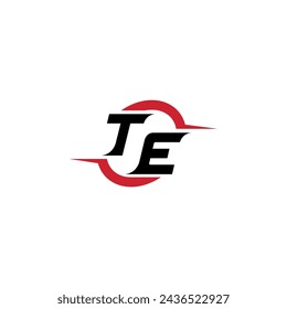 TE initial logo cool and stylish concept for esport or gaming logo as your inspirational