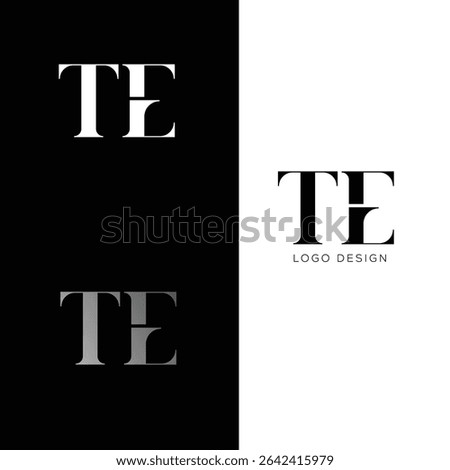 TE initial logo design icon 