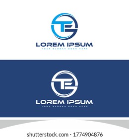 TE Initial Logo Design Vector Illustration