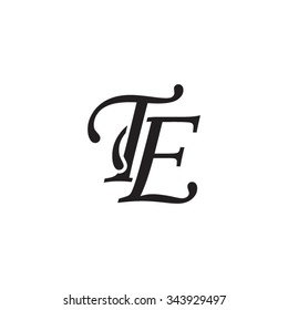 TE Initial Monogram Logo