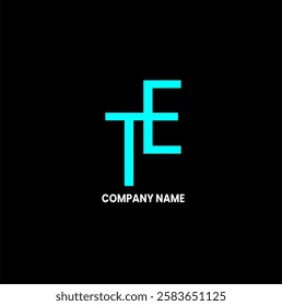 TE letter abstract logo design