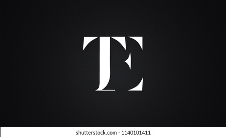 TE Letter Logo Design Template Vector