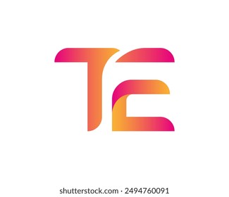 te letter logo. te logo design vector illustration