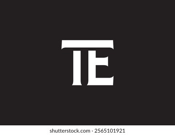 TE letter logo design vector am initials design icon