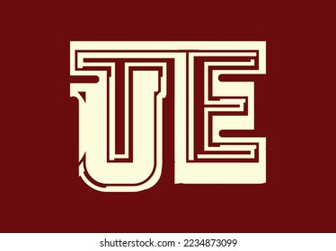 TE letter logo and icon design template