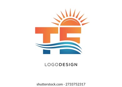Logo-Monogramm Sun Wave Modernes Branding-Design
