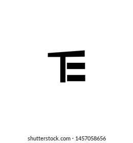 te letter logo vector ilustration