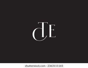 TE letters Initials Monogram logo design