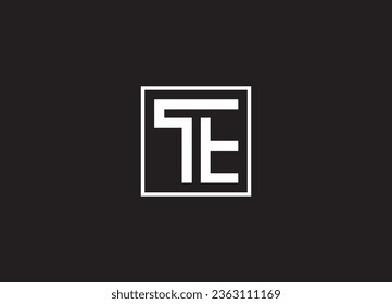 TE letters Initials Monogram logo design