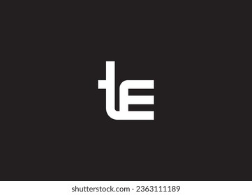 TE letters Initials Monogram logo design