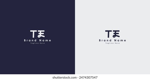 TE letters vector logo design