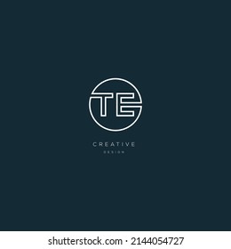 TE Logo Design Template Vector Graphic Branding Element.