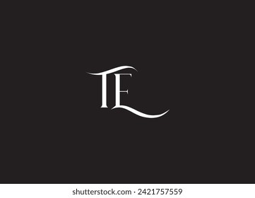 TE Logo Design Template Vector Graphic Branding Element.