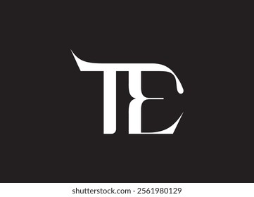 TE logo Design Template Vector Graphic Branding Element.
