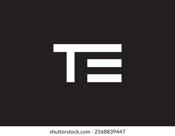 TE Logo Design Template Vector Graphic Branding Element.
