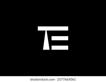 TE Logo Design Template Vector Graphic Branding Element.
