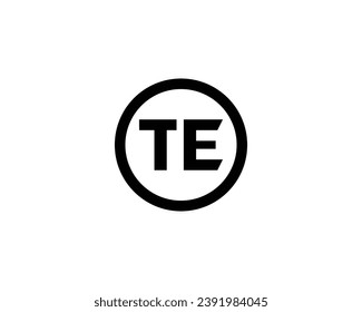 TE logo design vector template