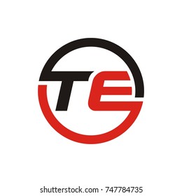 TE logo initial letter design template vector