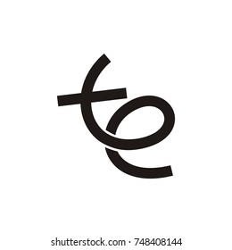 TE logo initial letter design template vector